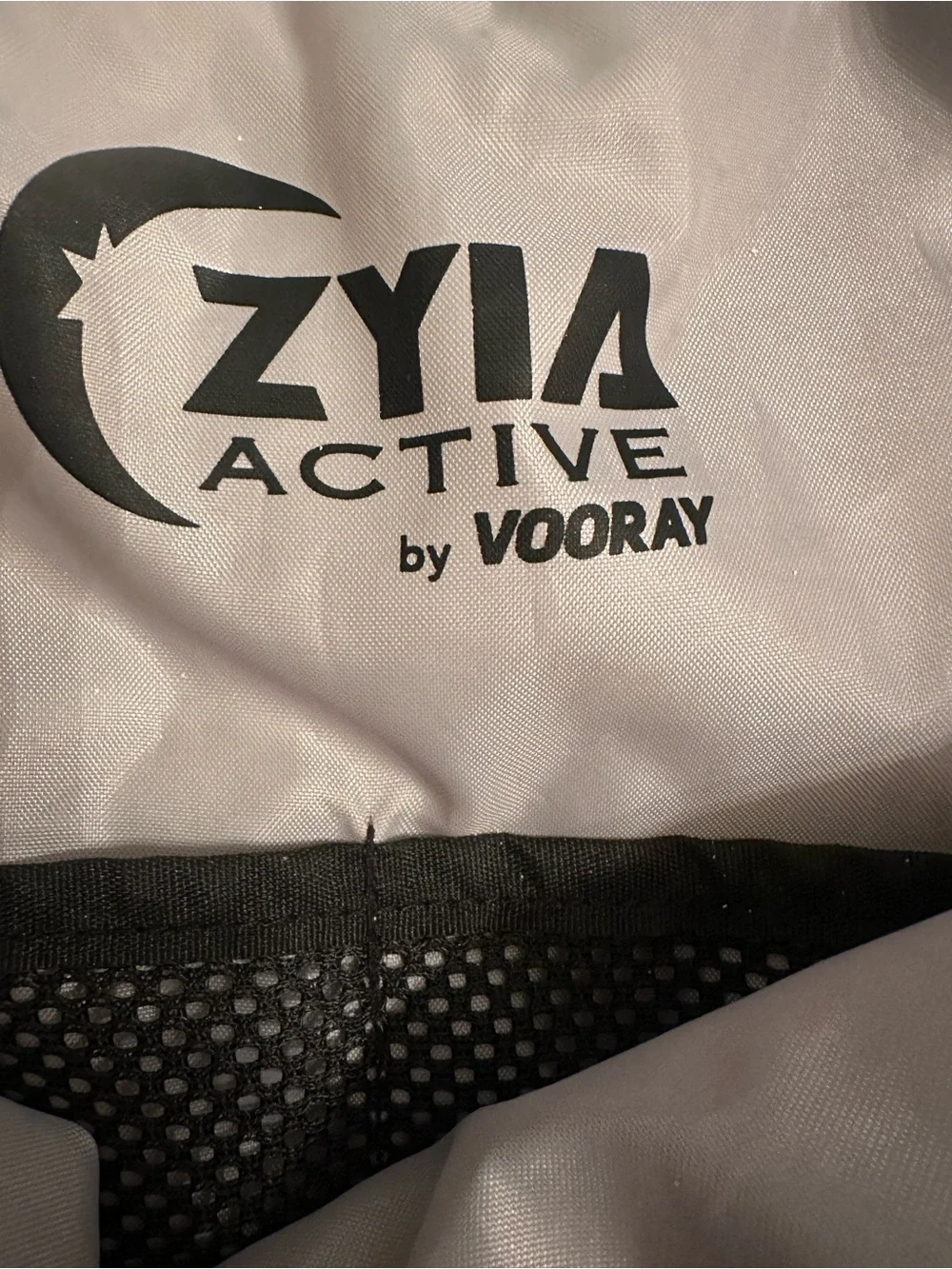 Zyia Active Gray and Black Logo Tote Bag